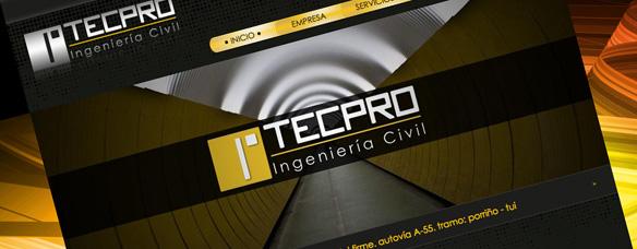 Página web corporativa de Tecpro Ingeniería Civil